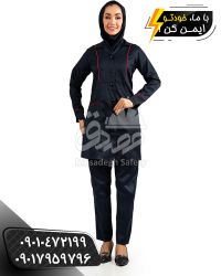 مانتو ارغوان سرمه ای قرمز | لباس کار زنانه